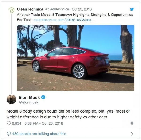 特斯拉 Model 3 在工程上的魔法与败笔