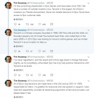 Epic CEO否认商城是间谍软件 再次解释和腾讯的关系