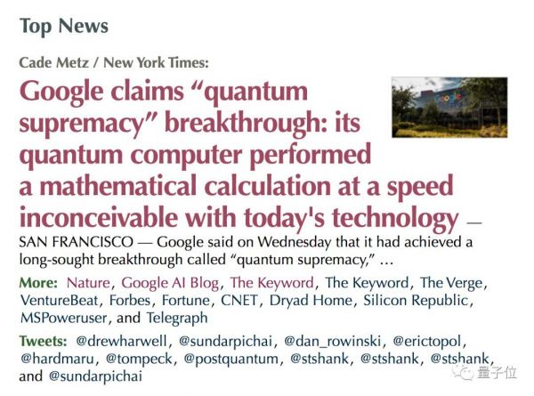 谷歌量子霸权论文正式登上Nature，200秒顶超算10000年