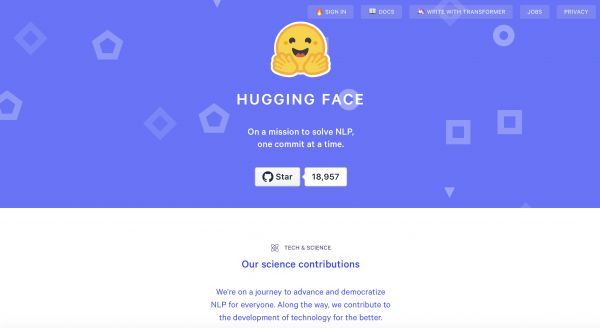 聊天机器人开发商「Hugging Face」获 1500 万美元融资，用于建立自然语言处理库