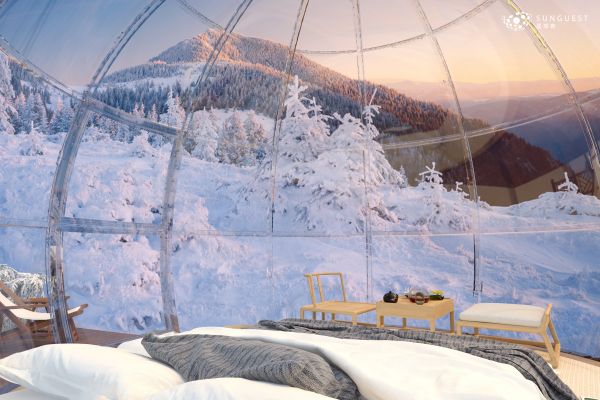 透明穹顶搭配智能底座，「星球客」想用装配式建筑打造景区住宿新体验