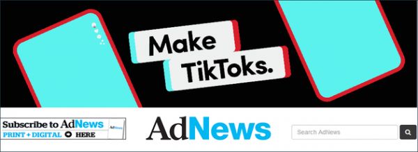 TikTok在澳大利亚AdNews网站投放的广告