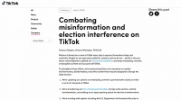 TikTok更新内容政策 在美国大选前遏制平台上的不实信息