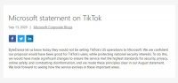 TikTok拒绝微软收购邀约 关停也不岀售?窗口期仅剩2天