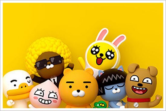 ▲Kakao Friends主要角色 来源：Kakao官网