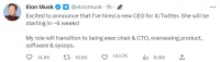 马斯克称为推特物色到新CEO，特斯拉尾盘拉涨
