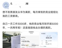 网友发文称男朋友从华为离职后……