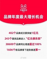 双11战报公布,打破多项记录