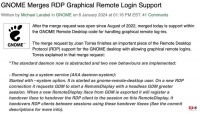 GNOME 46 桌面环境加入 RDP 协议支持，3 月起用户远程登录更轻松