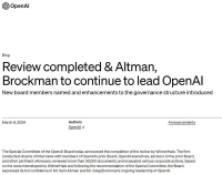 OpenAI“宫斗”调查结果公布：奥特曼完胜