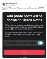 TikTok即将推出Instagram竞品，命名为TikTok Notes