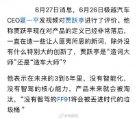 极越也开始怼人了，CEO称贾跃亭是“造词大师”…