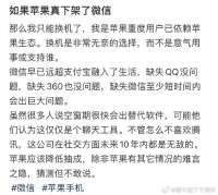 如果苹果真的下架了微信的话