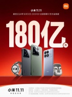 【品牌】小米发布双11战报 全渠道累计支付金额破180亿元