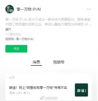 零一万物澄清阿里收购传闻,2024年收入超亿元