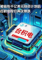 被宣布千亿美元投资计划后,台积电股价再次暴跌