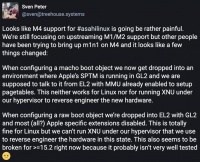 想在苹果M4上跑Linux?开发者:真是太痛苦了!