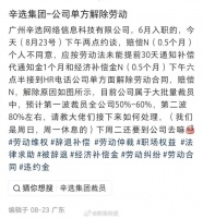 辛巴退网引发辛选集团裁员风波，最高比例达80%