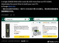 离谱：256G内存比RTX5090还贵，你要为AI买单吗？