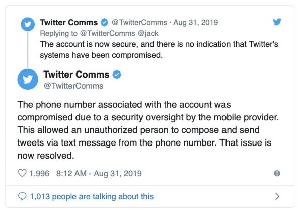 推特创始人被盗号，黑客报复性发表仇恨言论