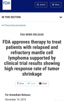 最前线 | 提前4个月，“泽布替尼”成中国首款获FDA批准抗癌药