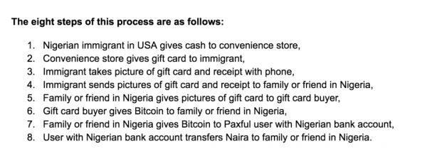 礼品卡和BTC，这是尼日利亚人往家里寄钱的汇款系统