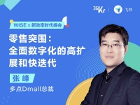 多点Dmall总裁张峰:零售突围,全面数字化的高扩展和快迭代 | WISE x 新效率时代峰