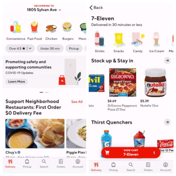 美国疫情爆发催生到家需求猛增，外卖平台「DoorDash」宣布与1800多家便利店合作